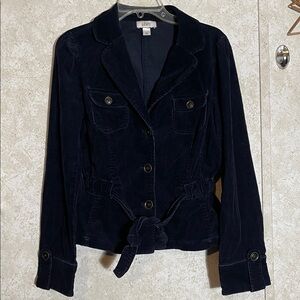 LOFT Dark Blue Velvet Blazer